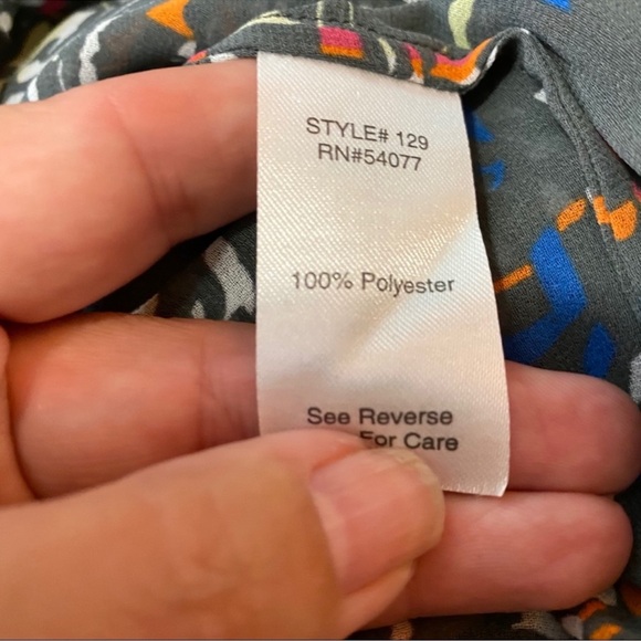 Cabi #129 Sheer Blouse Long Sleeve Button Down Med - Picture 6 of 7